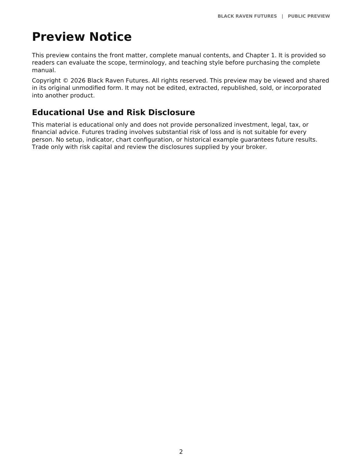 Trading manual preview page 2